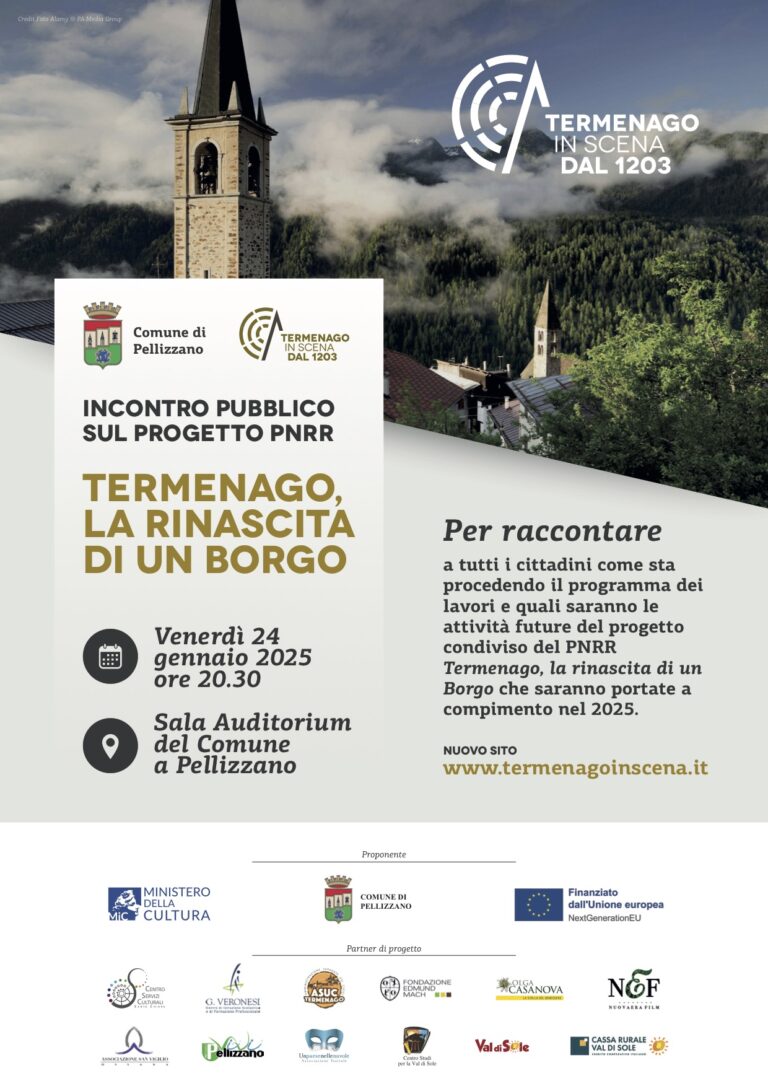 Incontro pubblico sul PNRR Termenago, la rinascita di un borgo