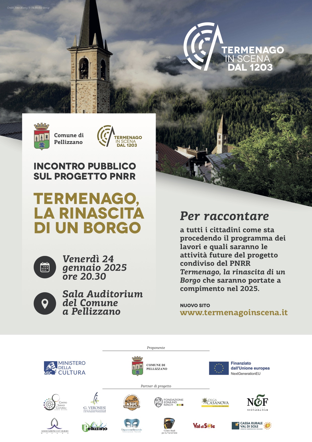 Incontro pubblico sul PNRR Termenago, la rinascita di un borgo Incontro pubblico sul PNRR Termenago, la rinascita di un borgo